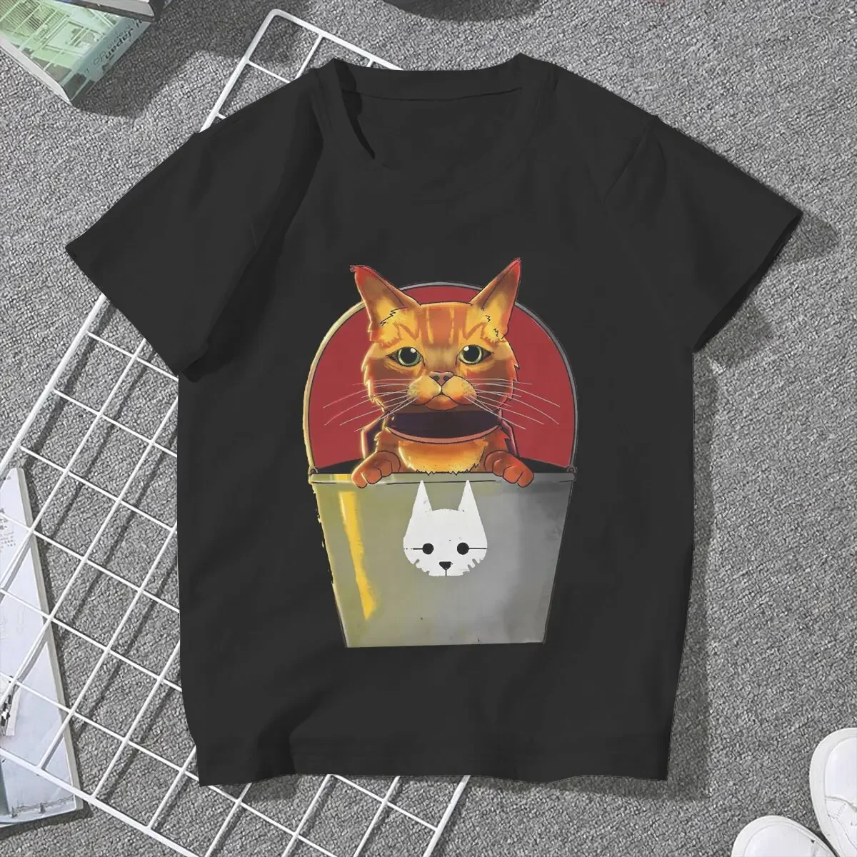 Stray Game Cat Cute T Shirt Graphic Women's Tees Summer Harajuku O-Neck Polyester TShirt