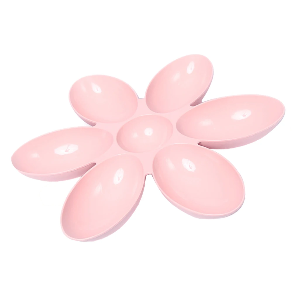 

6 in 1 Pet Feeding Bowl Pink Petal Bowls for Cats Dogs Durable Environment Friendly Travel Lightweight Non Slip Stable Food