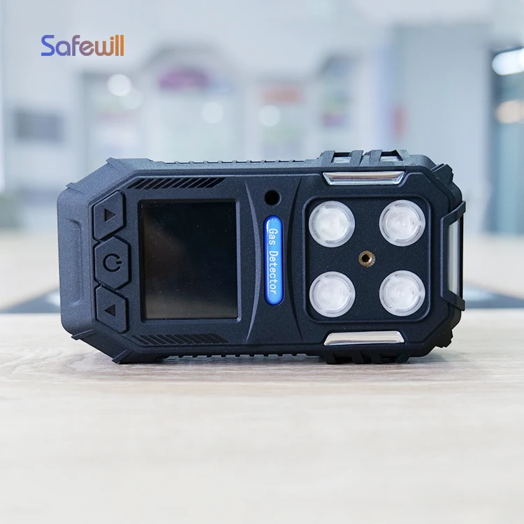 High Accuracy 4-in-1 Multi Gas Detector ES30P with O2 EX H2S CO Detection IP65 Protection Vibration/Sound/Light Alarm