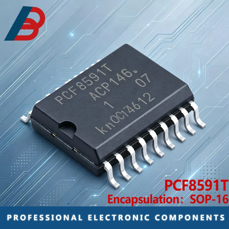 10PCS-50PCS PCF8591T PCF8591 SMT SOP-16 8-bit analog-to-digital/digital to analog converter