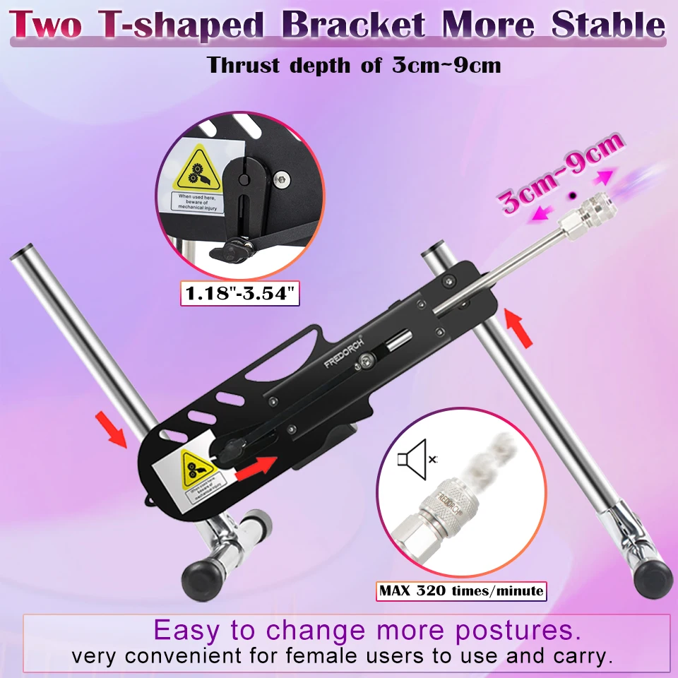 DTSUDU 80W New Sex Machine Adjustable 3-9CM Stroke with Remote Control Love Macine for Women Men Masturbation Sex Product view 6