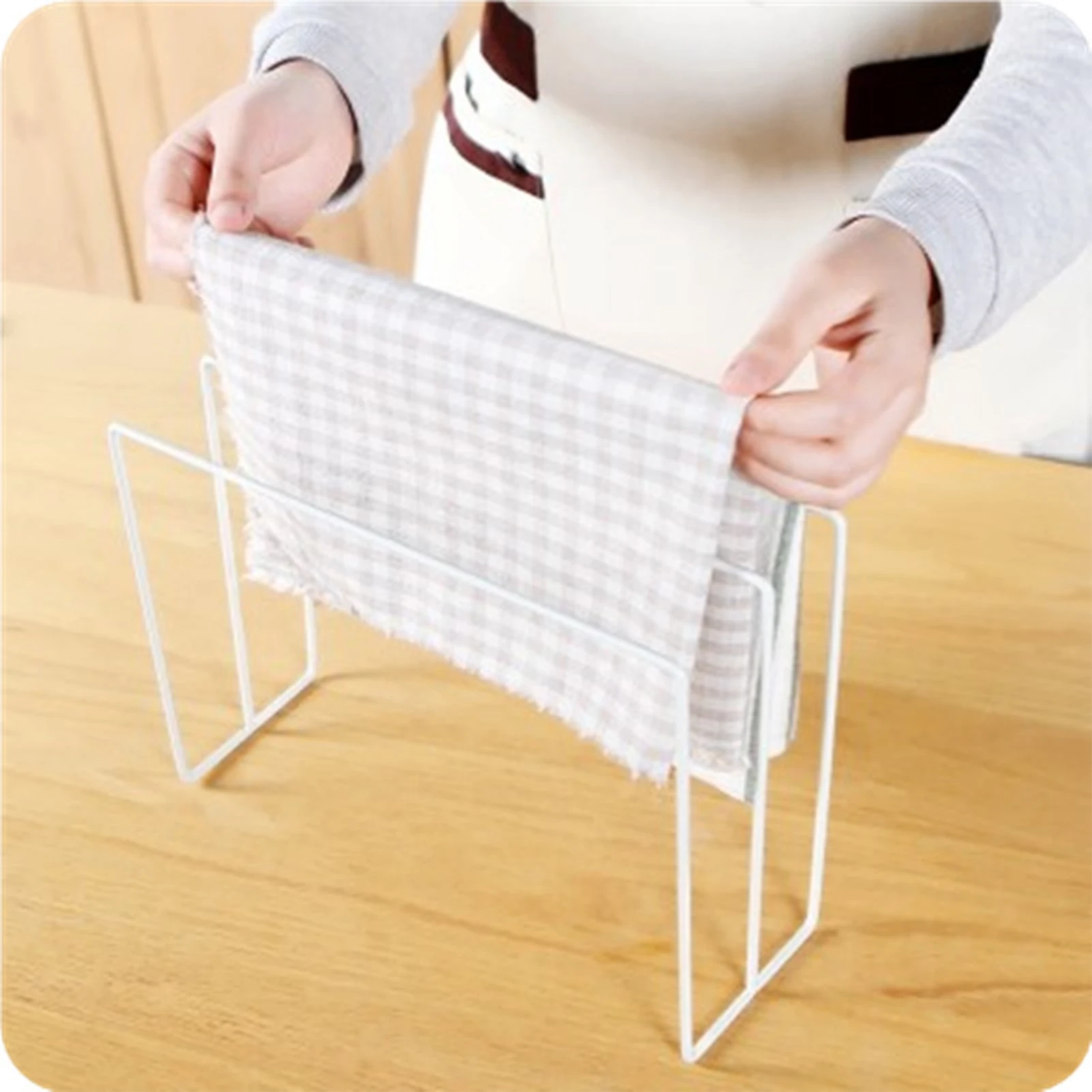 Kitchen Countertop Dishcloth Drying Rack Iron Dishcloth Towel Holder Free Standing Dish Rag Storage Hanger