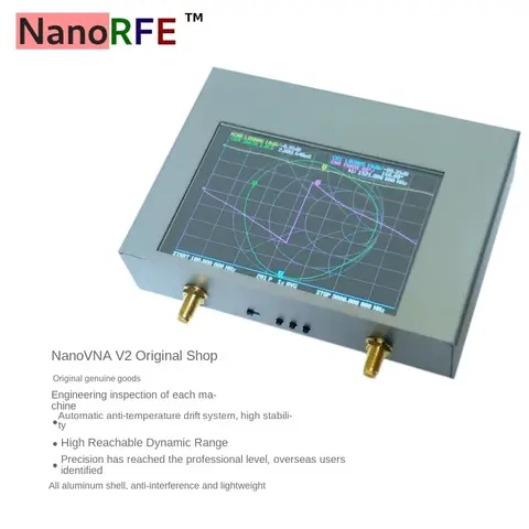 NanoVNA V2 Plus4 4 inch 4GHz Vector Network Analyzer 50kHz-4GHz Shortwave HF VHF UHF 70-90dB 3200mAh Battery
