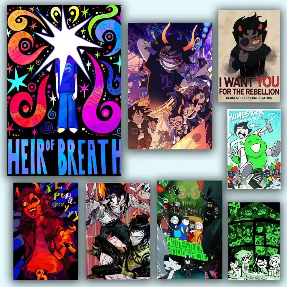 Internet Anime H-HomestuckS Poster Durable Painting Canvas Wall Hanging Home DIY Decoration Art Mural Aesthetic Waterproof