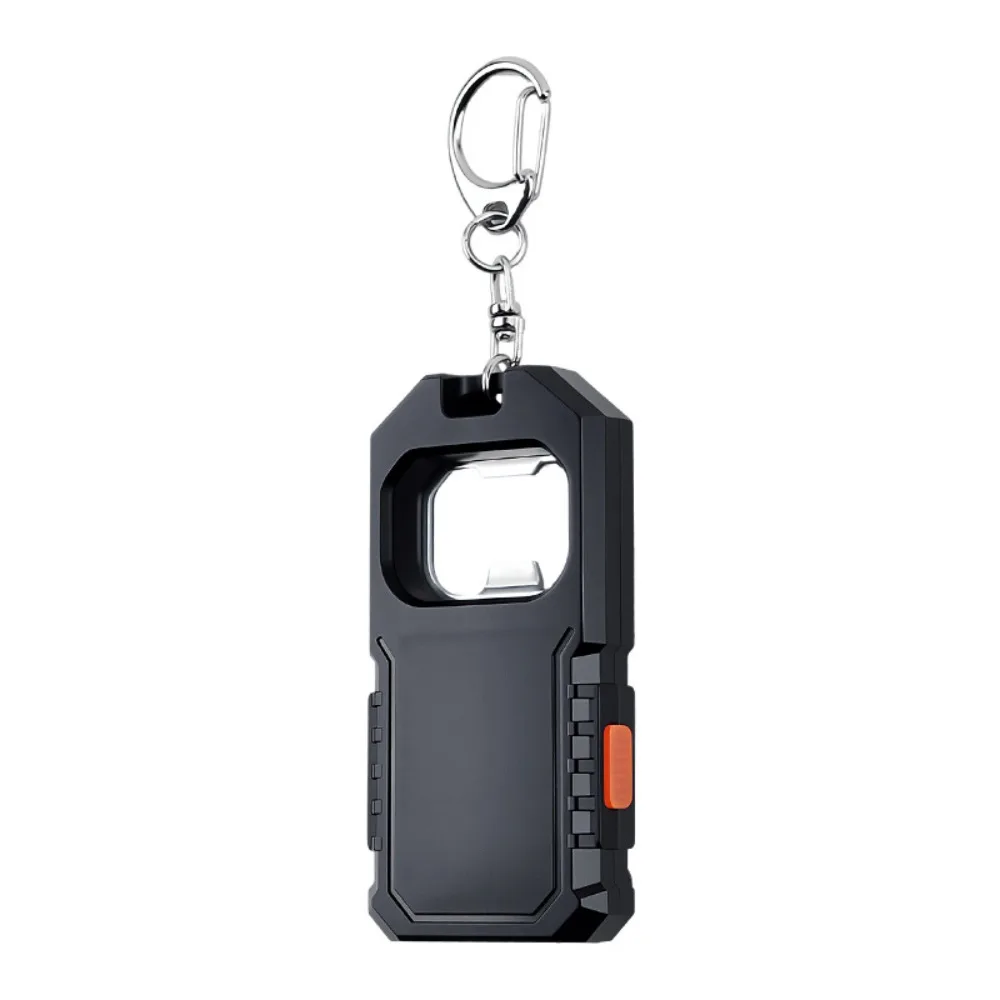 3 Gears LED Keychain Flashlight High Bright Portable Flashlight with Bottle Opener Mini USB Rechargeable LED Torch Lamp