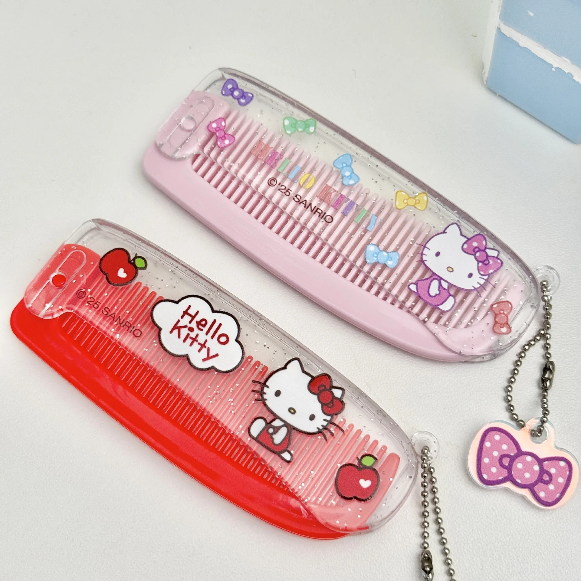 

Sanrio Hello Kitty Foldable Hair Comb Mini Portable Cute Travel Hairbrush for Daily Use