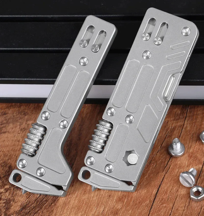 FEGVE EDC Titanium Alloy Multi Tools Adjustable Wrench Pocket Outdoor Camping Keychain