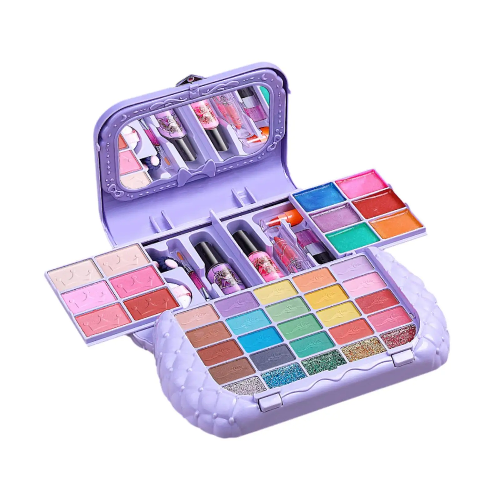 Kids Makeup Kits, Pretend Play Makeup Beauty Set, Makeup Set Toy for Age 3 4 5+ Present Gift