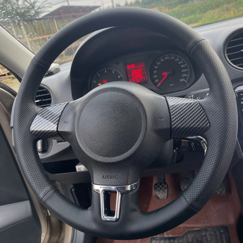

Custom Microfiber Leather Car Steering Wheel Cover For Volkswagen Golf 6 Mk6 VW Polo Jetta MK5 Sagitar Car Interior Car Styling