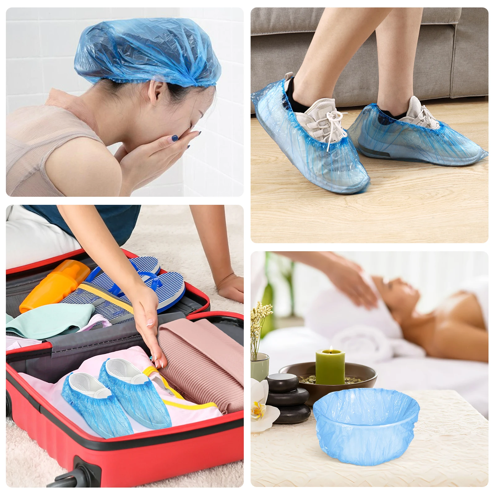 300 peças saco de bacia de beleza descartável forro de banheira de pés embrulho ou forros de banheira