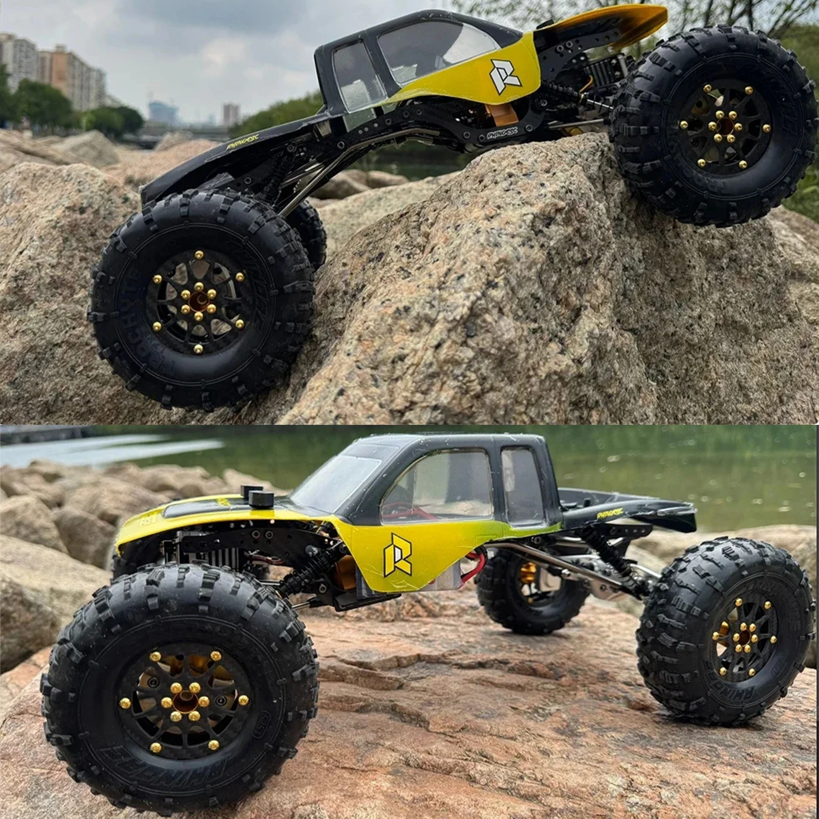 RhinoRC YUE LCG V2 クローラーカー T70サーボ AM32 40A ESC S12アウトランナーモーターコンボ 1/10クローラーRTRオフロード競技用