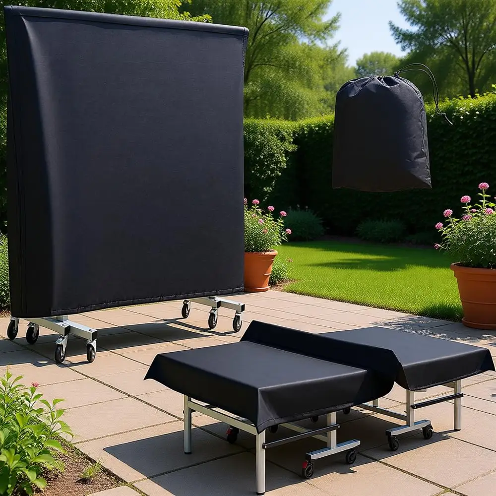 

Waterproof and Sunproof Indoor/Outdoor Ping Pong Table Cover for 9x5 Tables (Black)