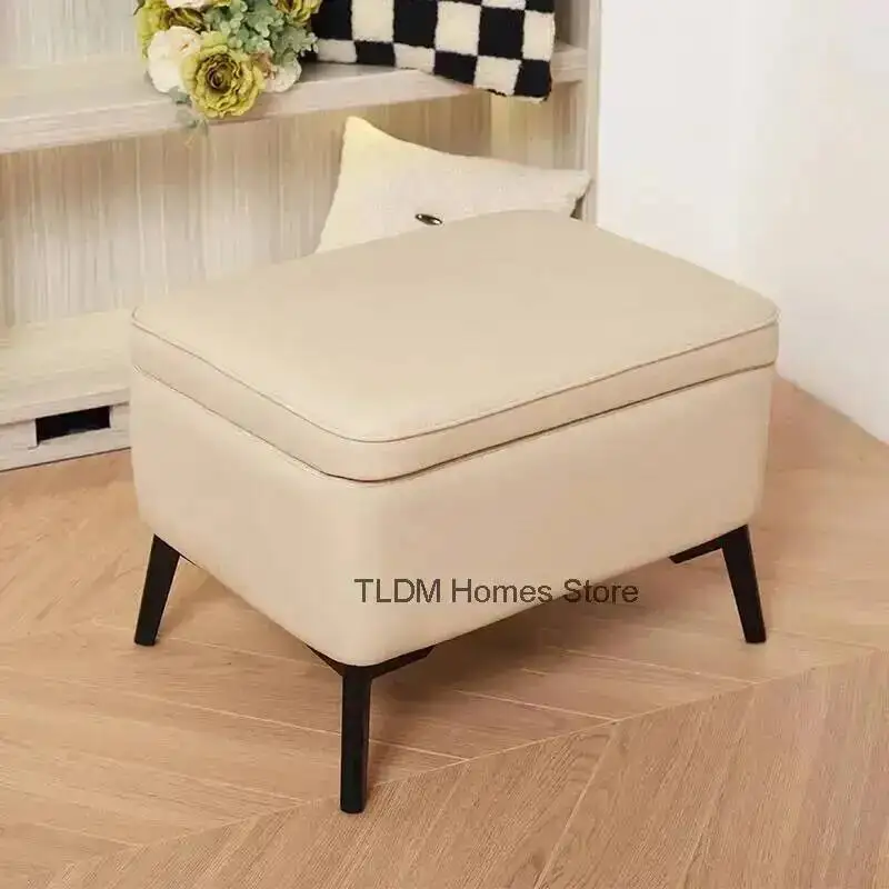 Lounge Square Living Girl Outdoor European Modern Sillas Stools Footrest Stools Makeup Para Vanity Room Sala De Estar Furniture