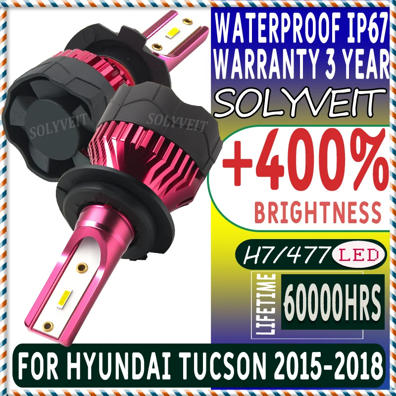 

Better Night Lighting Performance Fog/Snow Conditions Safety Lighting H7 LED Headlight For Hyundai Tucson 2015 2016 2017 2018