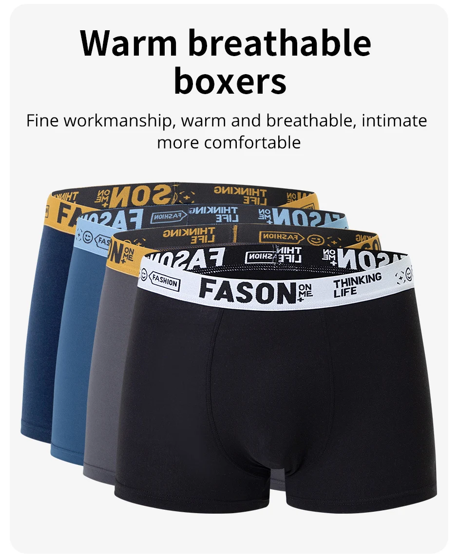 4/10-teilige Herren-Boxershorts für vier Jahreszeiten, Schwarz, modisch, lässig, Basic, vielseitig, Unterwäsche, Übergröße, Jugend-Sport-Basisshorts – Detail 3