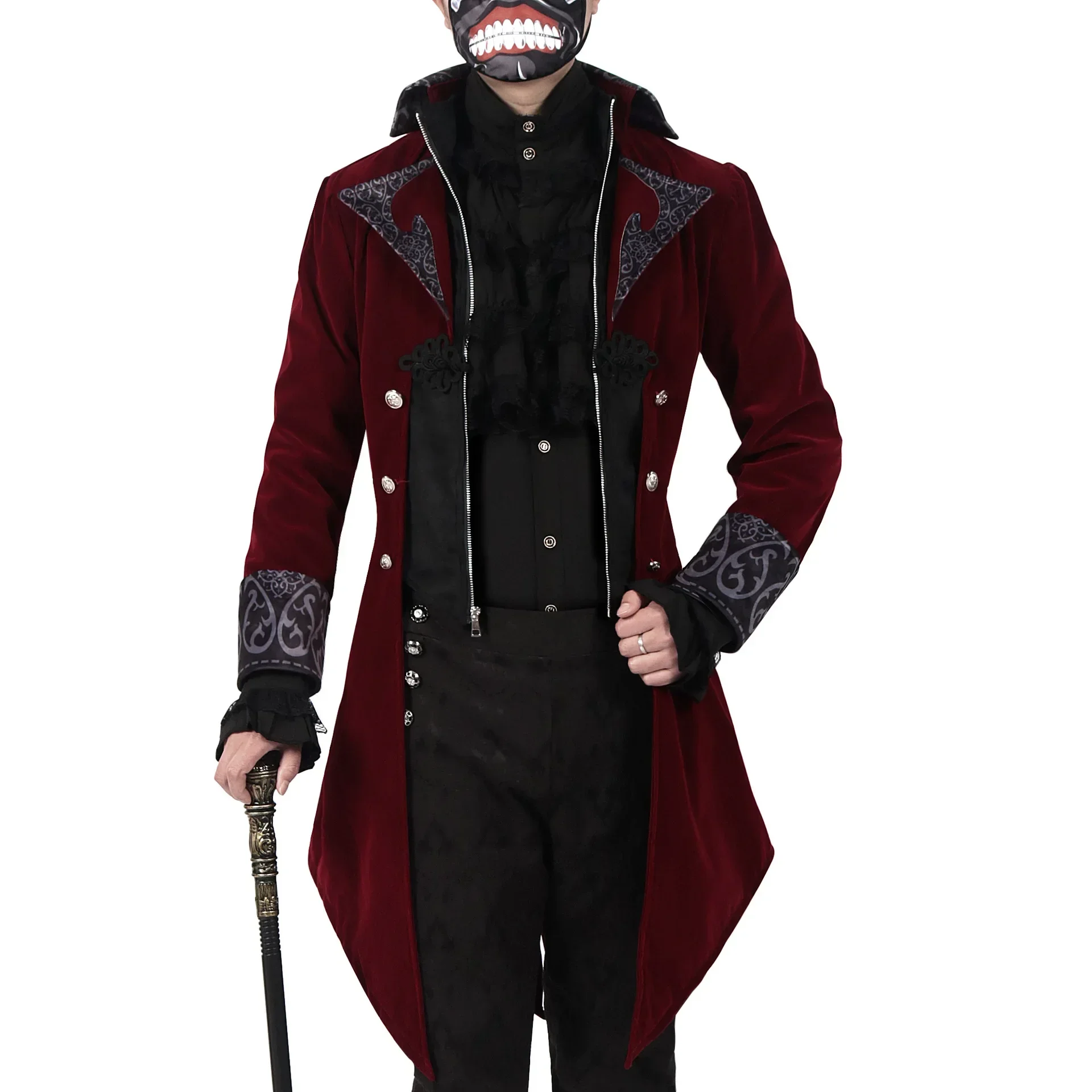 Disfraz Formal de Halloween para hombre, abrigos Steampunk de talla grande S-3XL, nueva chaqueta Retro Medieval para hombre, levita gótica, esmoquin