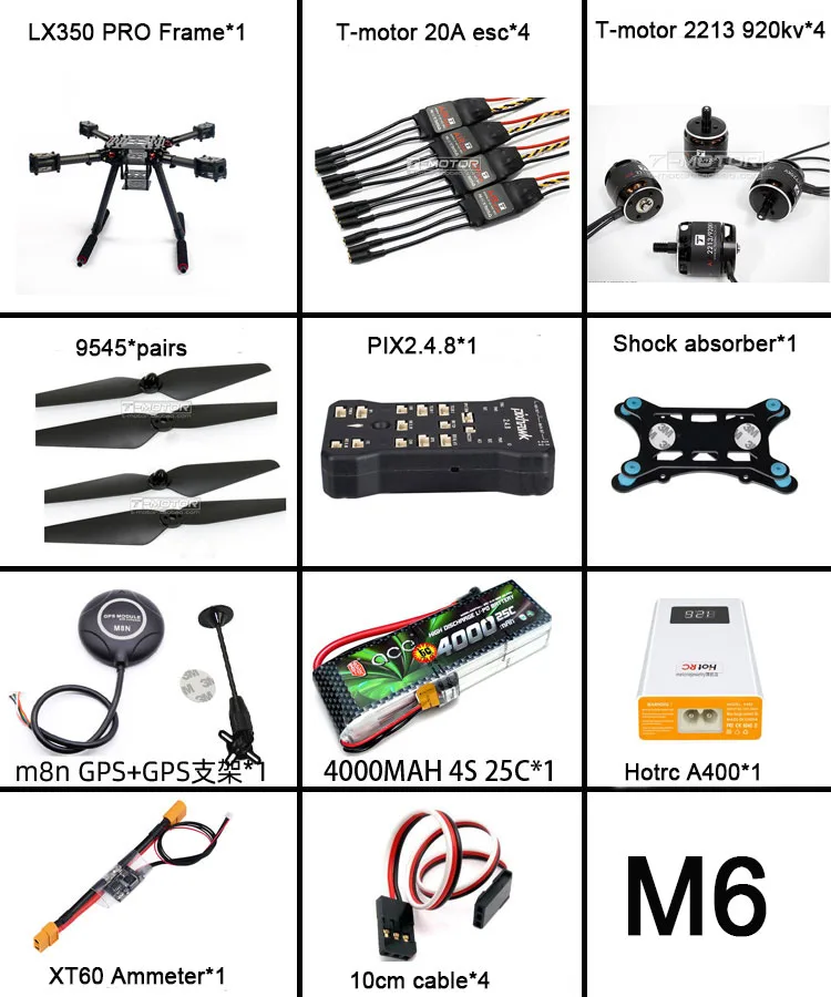 

flyroun lx350 Carbon Fiber Frame APM2.8 8N GPS 2212 Motor hobbywing 20A ESC Kit Upgrade 350 hotrc a400 charger 4200mah battery