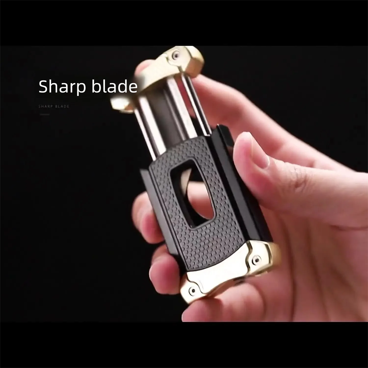 Zigarrenschneider aus Edelstahl, integrierter Locher, V-Schnitt-Werkzeug mit Geschenkbox, Zigarettenschere, Zubehör, Raucherwerkzeuge