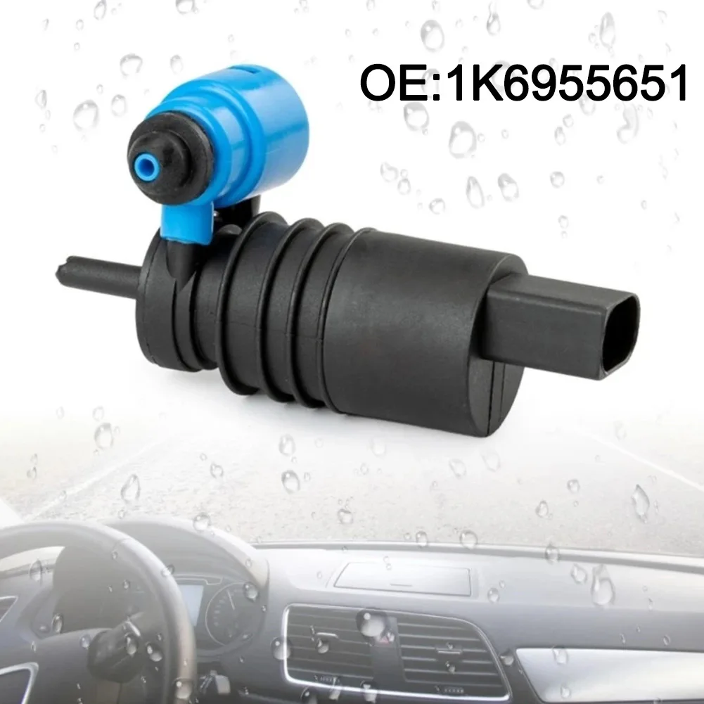 

Black Front Twin Outlet Windscreen Washer Pump For Polo 1994+ OEM 1K6955651 Windshield Wiper Washer Water Pump Motor Car Parts