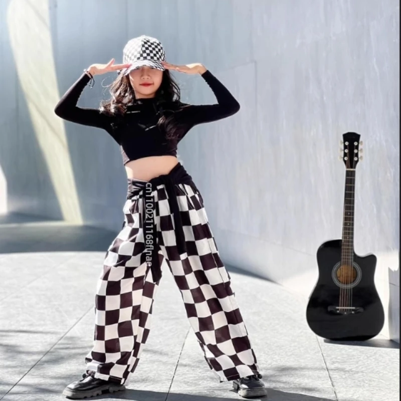 Costume da ballo di strada per ragazza, costume da spettacolo di danza jazz per bambini, set di costumi per pratica di danza, alta moda per gruppi di ragazze