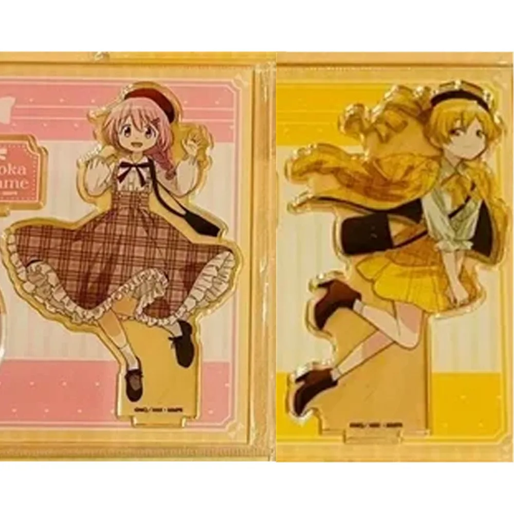 Anime Puellaing Magi Madoka Magica Stand Kaname Akemi Homura Miki Sayaka Tomoe Mami Kyoko Model Plate Standing Desk Decoration