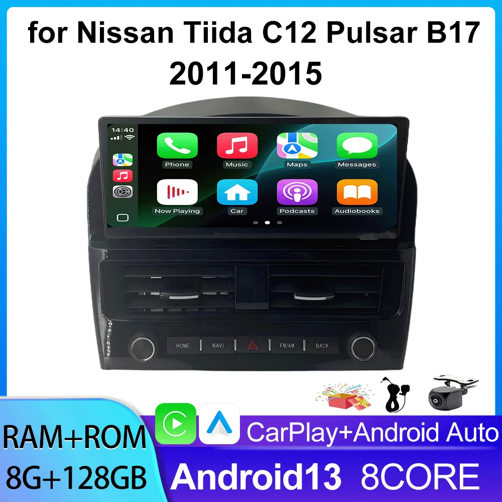 

10.25" Android Auto Ultra-Thin Screen Car Radio Video Multimedia Player GPS Navi Split Screen For Nissan Tiida 2011-2015 CarPlay