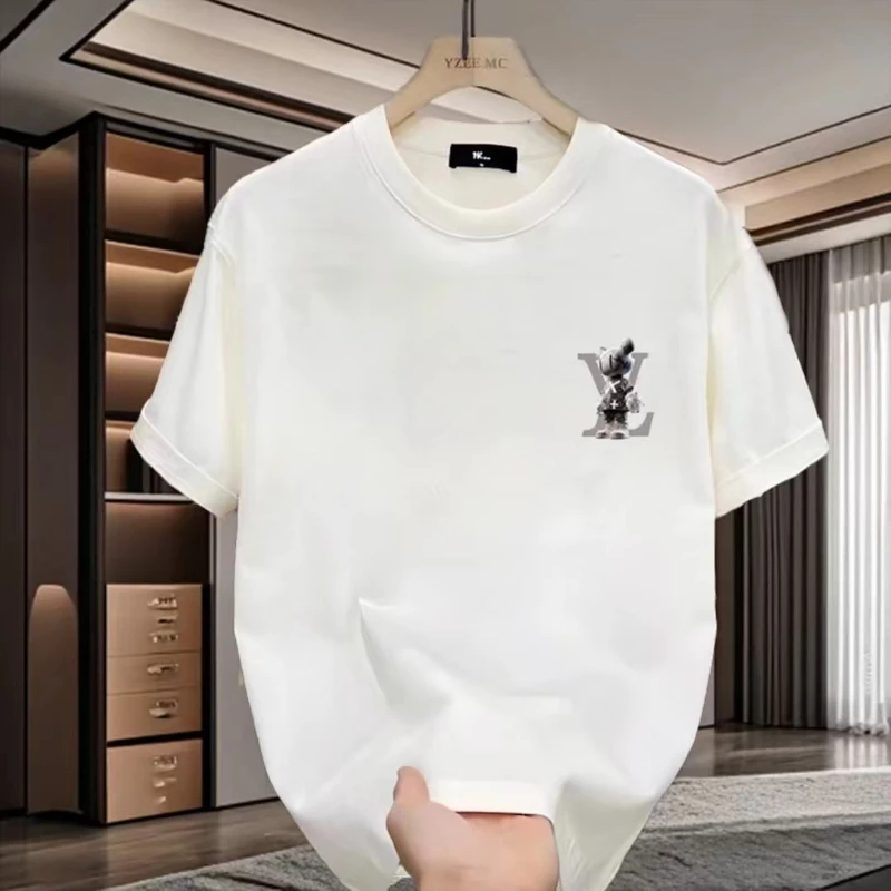 

Весенне-летняя новая мужская и женская повседневная футболка с короткими рукавами и круглым вырезом в стиле ретро с ручной росписью граффити и забавным принтом