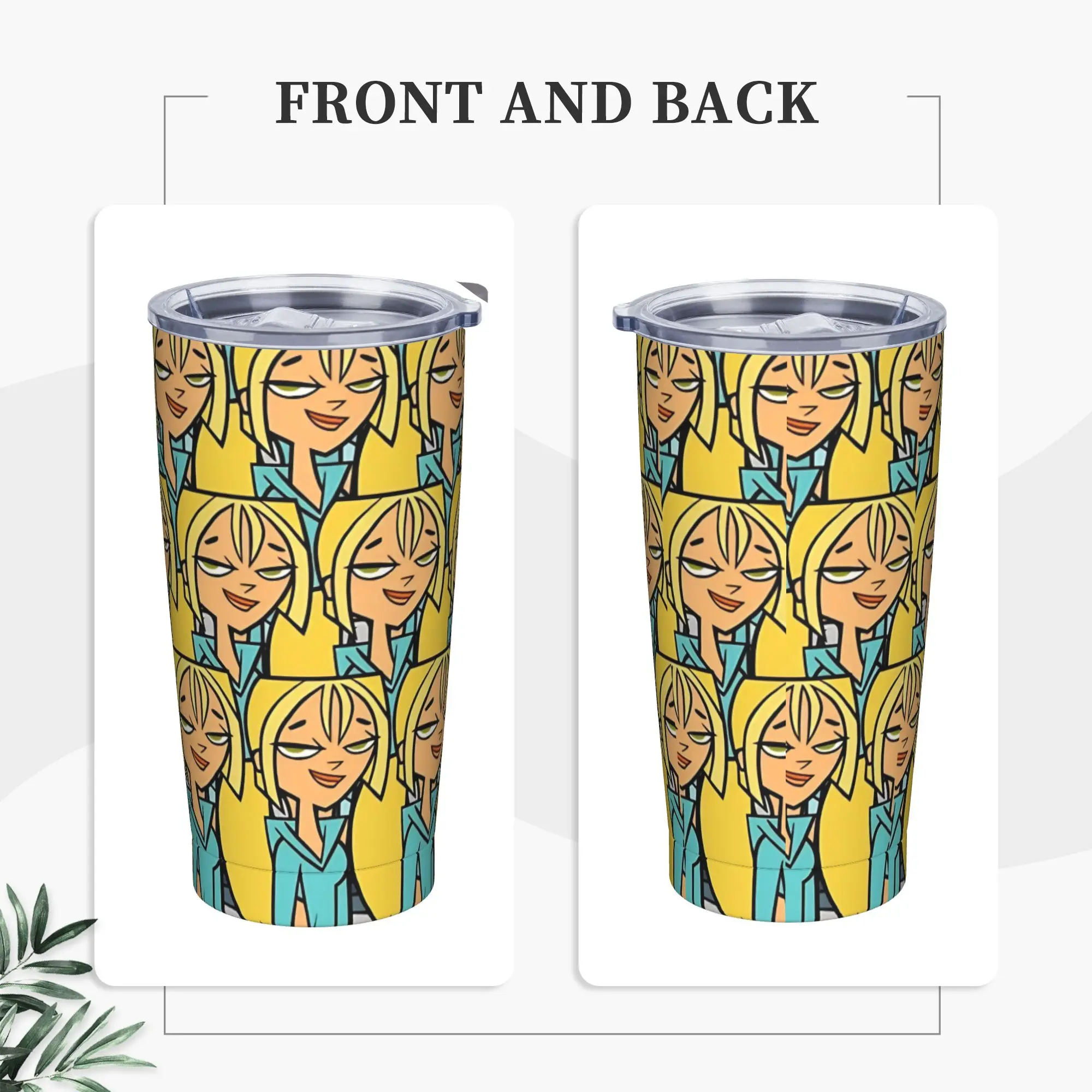 Totals Dramas Bridgette Tumbler Vacuum Insulated Coffee Cups with Lid Straw Double Wall Mug Hot Cold Drink, 20oz