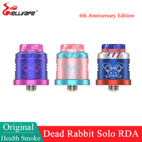 Original Hellvape Dead Rabbit Solo RDA 6th Anniversary Edition 22mm Diameter Single Coil Electronic Cigarette 810 Drip Tip