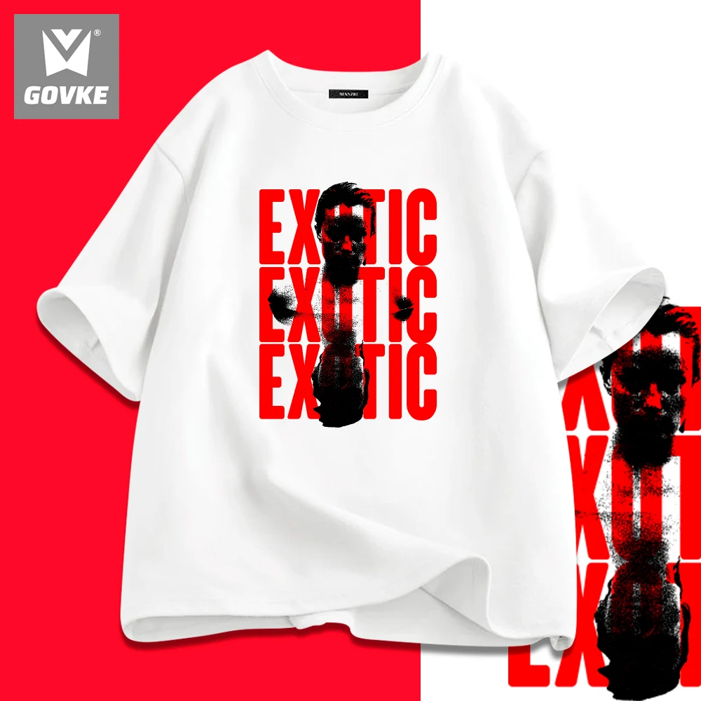 Exutic Inverted Reflection Original Men's Printed Graphic T-shirts Cotton Breathable Light T-shirts Tops Design T-shirts