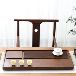 New Whole Tea Tray Solid Wood Living Room Home Drainage Small Tea Table Dry Brew Tea Table Kung Fu Tea Sea Bakelite Home Gift