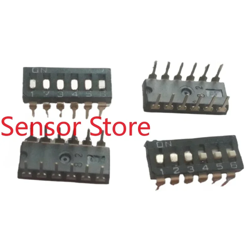 10PCS Genuine DIP In-line  Switch 6-bit Piano Key Coding  Spacing 2.54mm