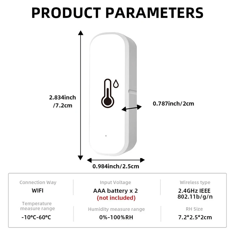 Tuya WiFi/ZigBee Temperature And Humidity Smart Home Thermometer Hygrometer APP Remote Alarm Work With Alexa Google Home