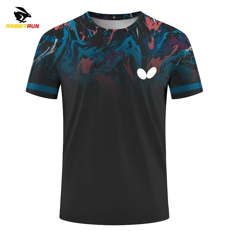 

Men's T-shirt Quick Drying Sport Tennis Clothes Fashion 3D Printing Badminton Uniforms Women Training T Shirt Men's Tops Tees