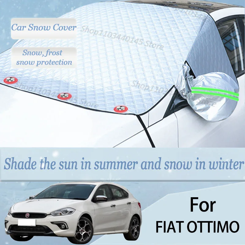 For FIAT OTTIMO car Snow Windscreen, Snow, Frost, Dust and UV Visor, Winter car clothing, thick magnetic