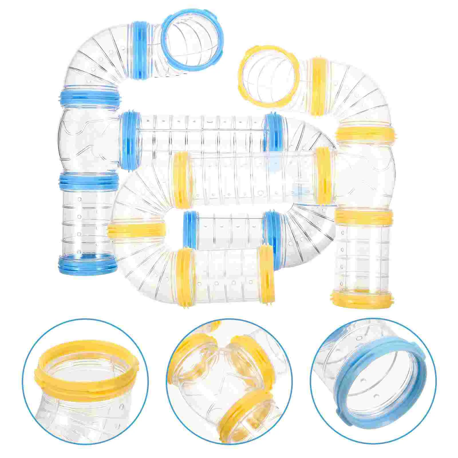 

2 Sets Guinea Pig Accessories Hamster Tube Kit DIY Cage Tunnel Suite Clear Rat Outer Pipe