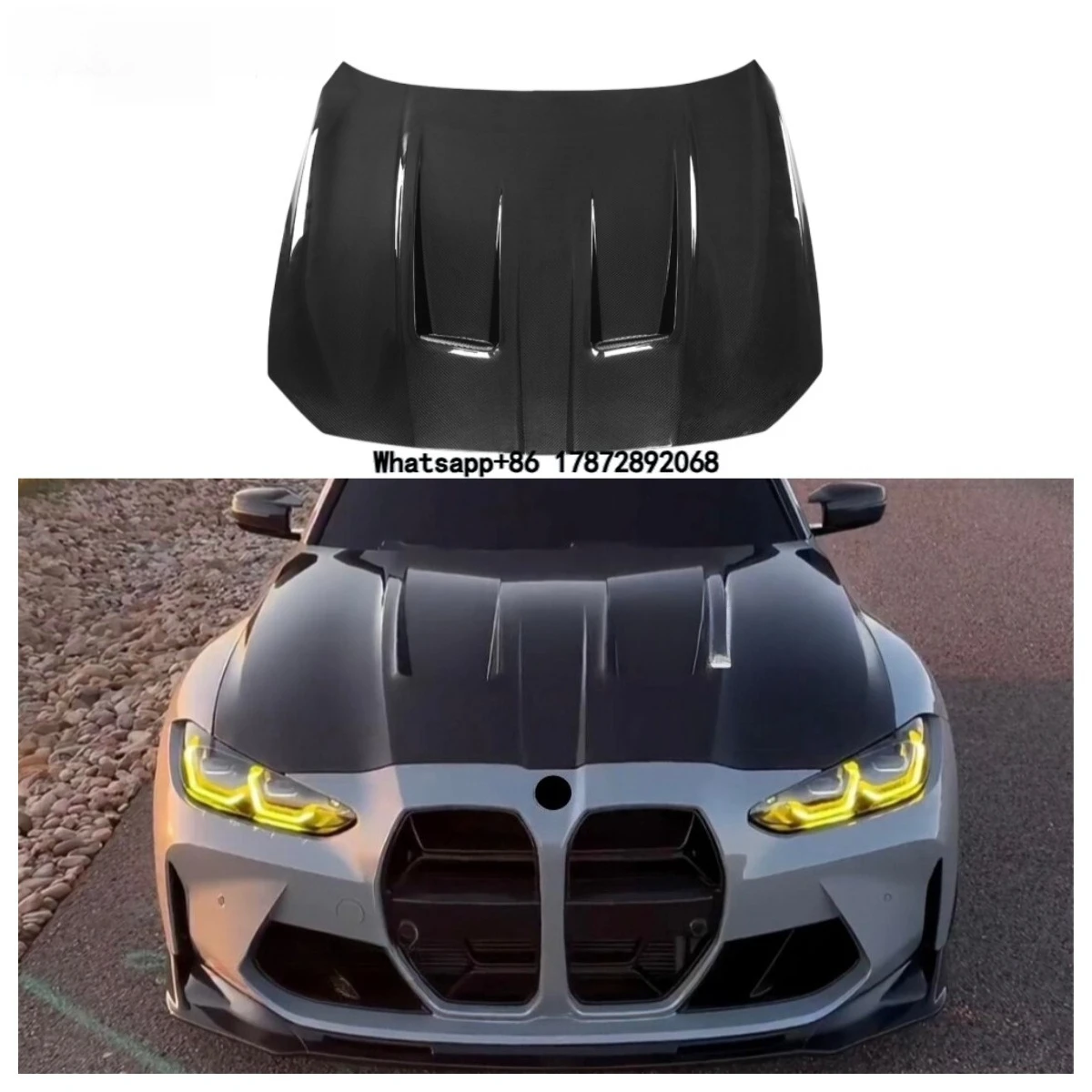 AN Style Carbon Fiber Engine Hood Cover for G80 M3 G82 G83 M4 2021+ Carbon Engine Bonnet Lid Perfect Installation Body Kit