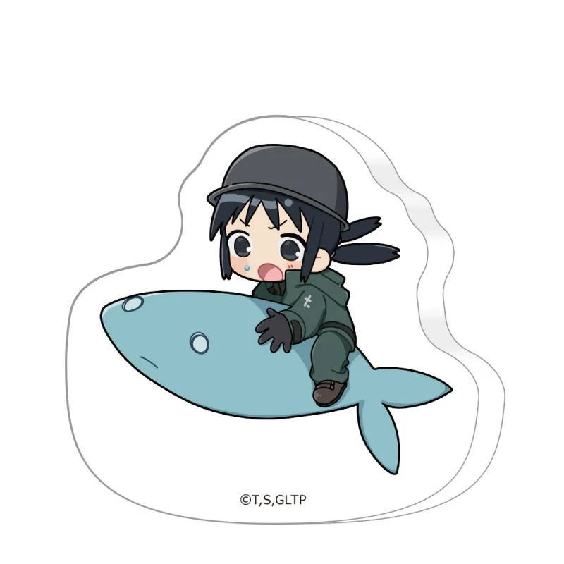 Anime Girls' Last Tour Chito Yuuri Aquarium Theme Q-Style Acrylic Stand Model Plate Keychains Bedroom Decoration Fans Gifts