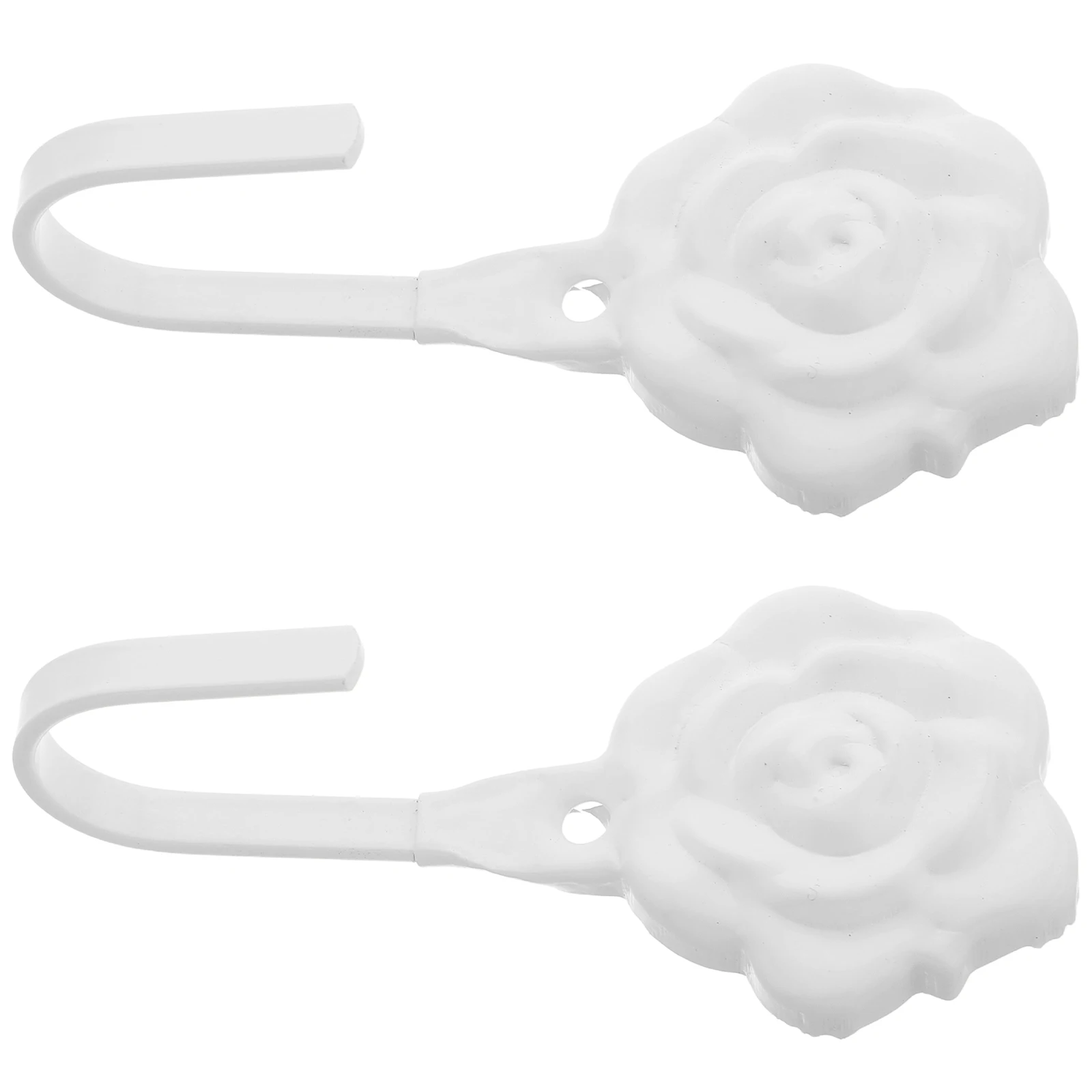

2pcs European Style Metal Curtain Hooks Iron Flower Drapery Holdbacks Wall Mounted Hangers Decorative Vintage Towel Hook Flower