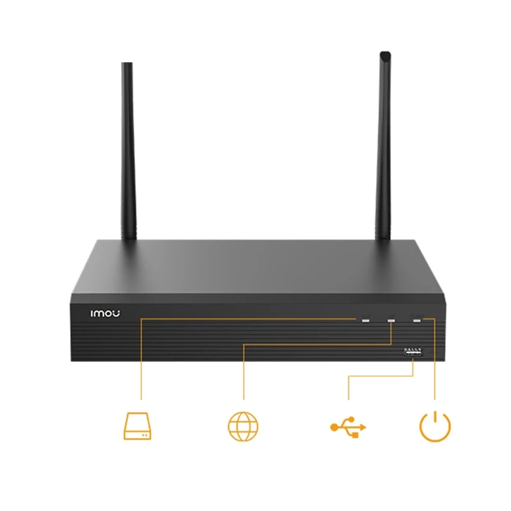 IMOU-Enregistreur vidéo en réseau P2P, 4/8 canaux, prend en charge le protocole ONVIF et RTSP, Smart H.disparates, Smart H.264, NVR en cascade sans fil