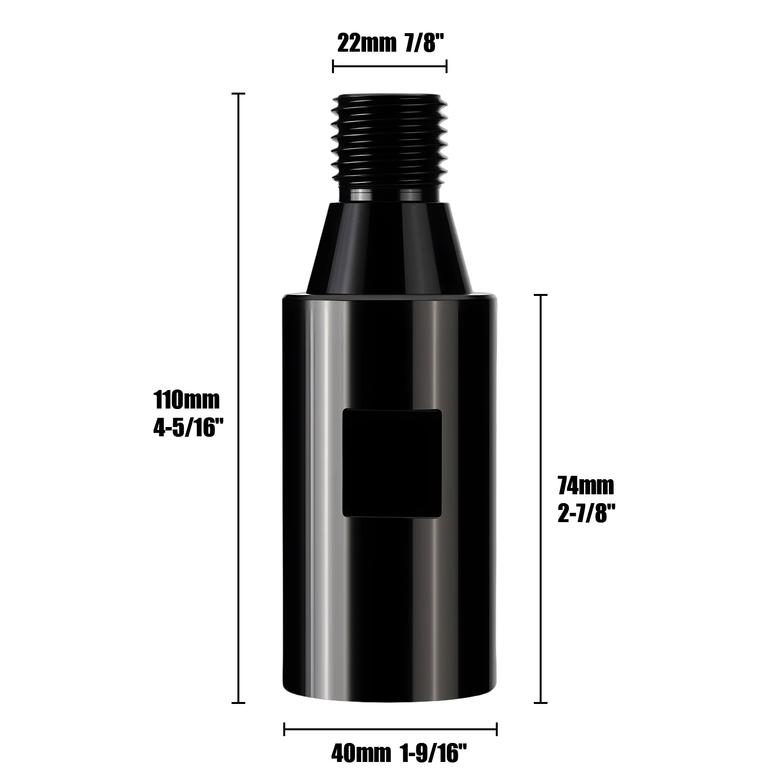 1 PC Diamond Drill Adapter, Converts from 1-1/4'' UNC Female Thread to M22 Male Thread, 40Cr, Construction Tool
