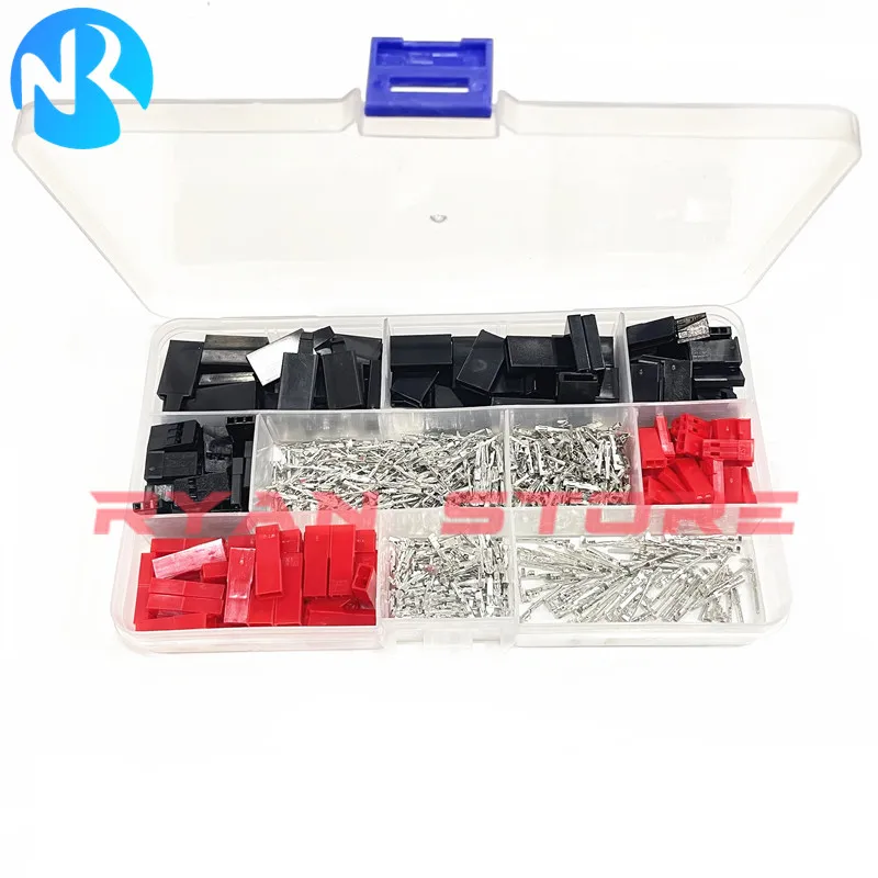 

640Pcs Connector 2.54mm 3Pin Dupont Cable Jumper Wire Pin Header Housing Kit Male Crimp Pins+Female Pin Terminal SYP 2Pin JST