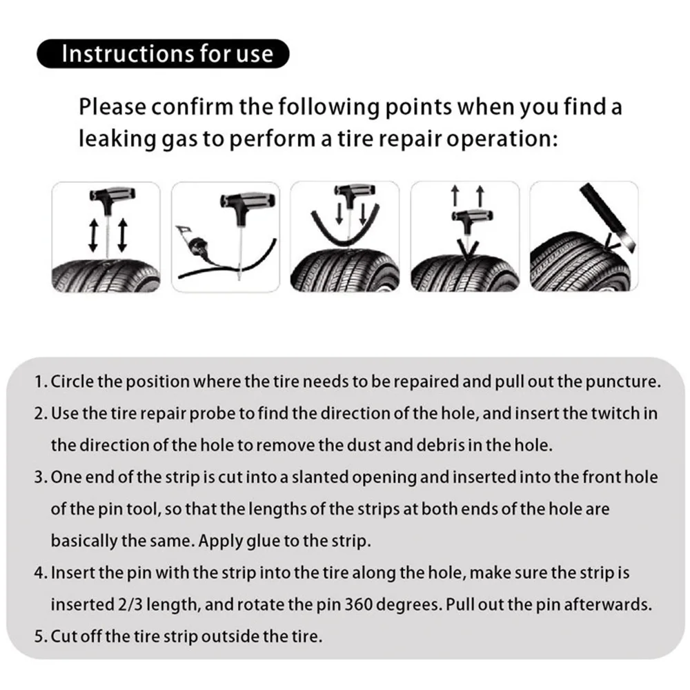 ชุดอุปกรณ์ซ่อมยางรถยนต์และมอเตอร์ไซค์ 40/36 ชิ้น ชุดอุปกรณ์ปะยางแบบไม่มียางในสำหรับรถยนต์และจักรยานยนต์