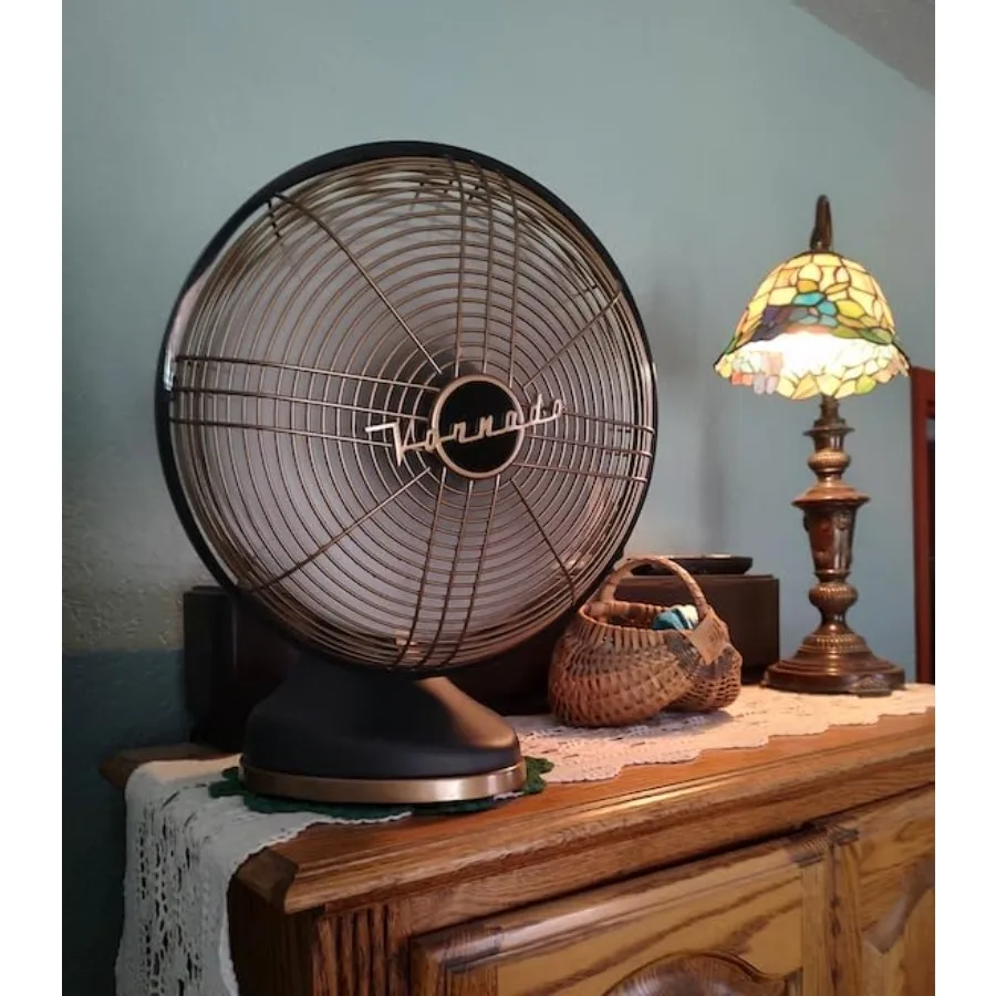 Silver Swan Alchemy Oscillating Vintage Fan Gunmetal Medium