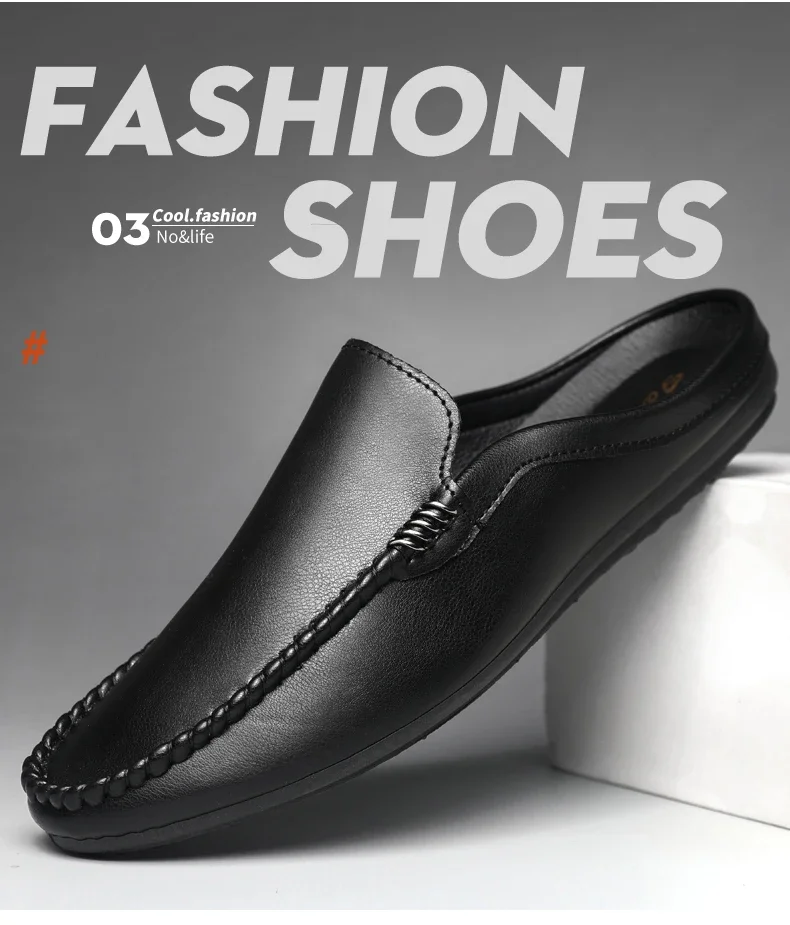 Heiß begehrte PU-Leder Freizeitschuhe für Herren, Halbschuhe, atmungsaktive Herren-Loafer, bequeme Slip-On-Schuhe, Lazy Shoes, Herren-Slipper – Detail 4
