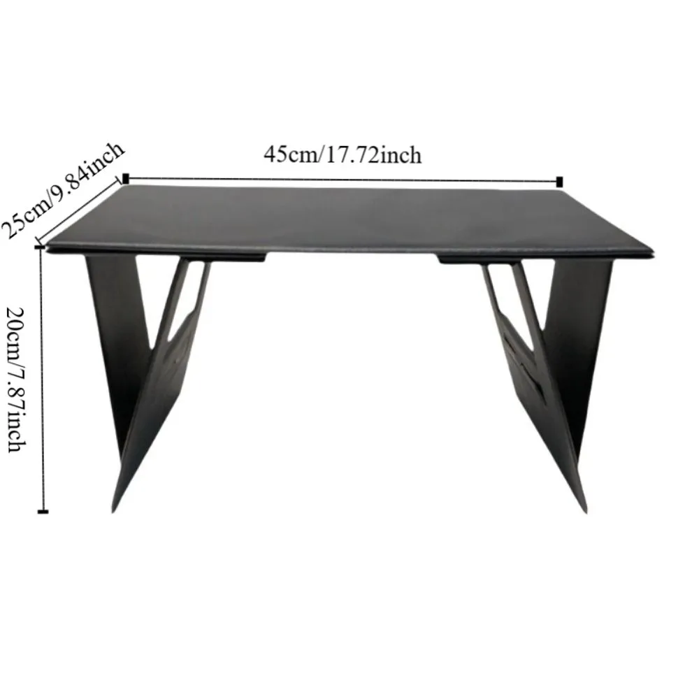 6-in-1 Function Foldable Laptop Stand Ultra-Thin Profile PU Leather Surface Laptop Desk Adjustable Portable Computer Support Car