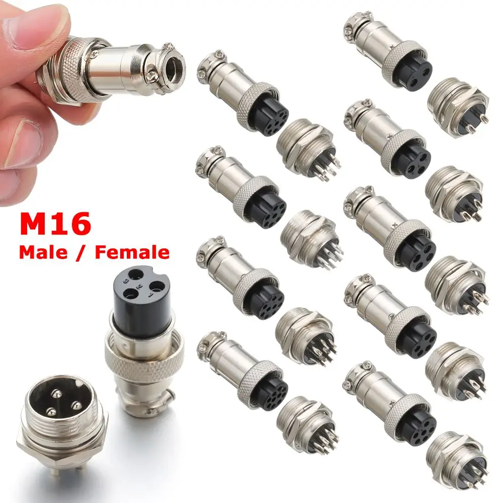 Durable Adapter Mount GX16 M16 Male / Female  Cable Connector Aviation Plug
