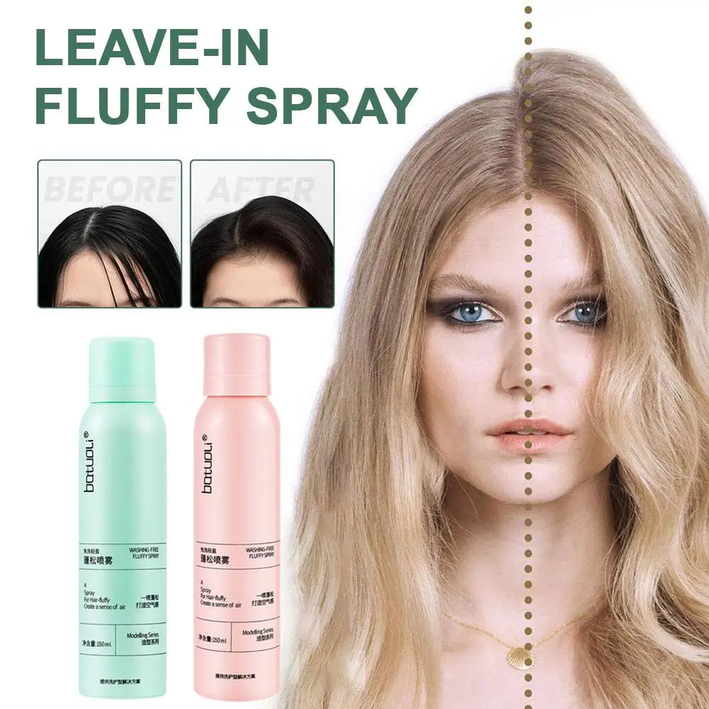 150ml No Wash Shampoo Free Air And Fluffy Spray Spray per capelli Fluffy Volumizing Shampoo Spray rinfrescante per capelli olio secco capelli Con E0Y6