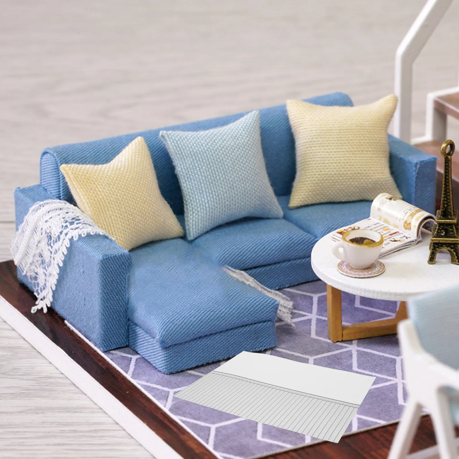 

Набор из 9 самоклеящихся миниатюрных обоев для кукольного домика, масштаб 1:12, настенные панели, аксессуары для скрапбукинга и декоративной отделки стен