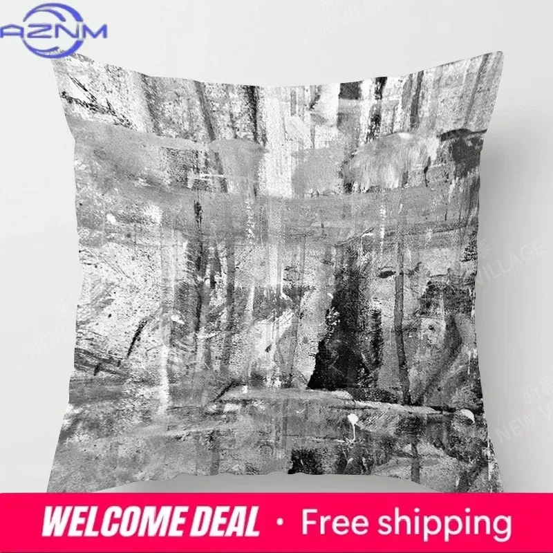 Modern Gray Black Abstract Geometric Cushion Cover Home Decor Pillow Cover Sofa Throw Pillow Cover 45x45 40x40 50x50 60x60